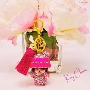Greensnooker, Keychain, Cute Monchichi with Tassel